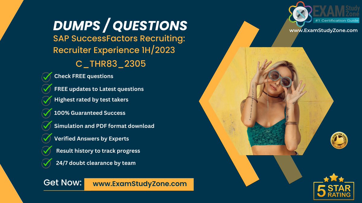 examstudyzone's tweet image. 🎖️ Boost your SAP SuccessFactors Recruiting: Recruiter Experience 1H/2023 credentials! Dive deep into C_THR83_2305 with our stellar exam prep. Get certified, get ahead!
Check Now: examstudyzone.com/course/sap-suc…
#DreamsToReality #AceTheExam #CertificationQuestions #Certification