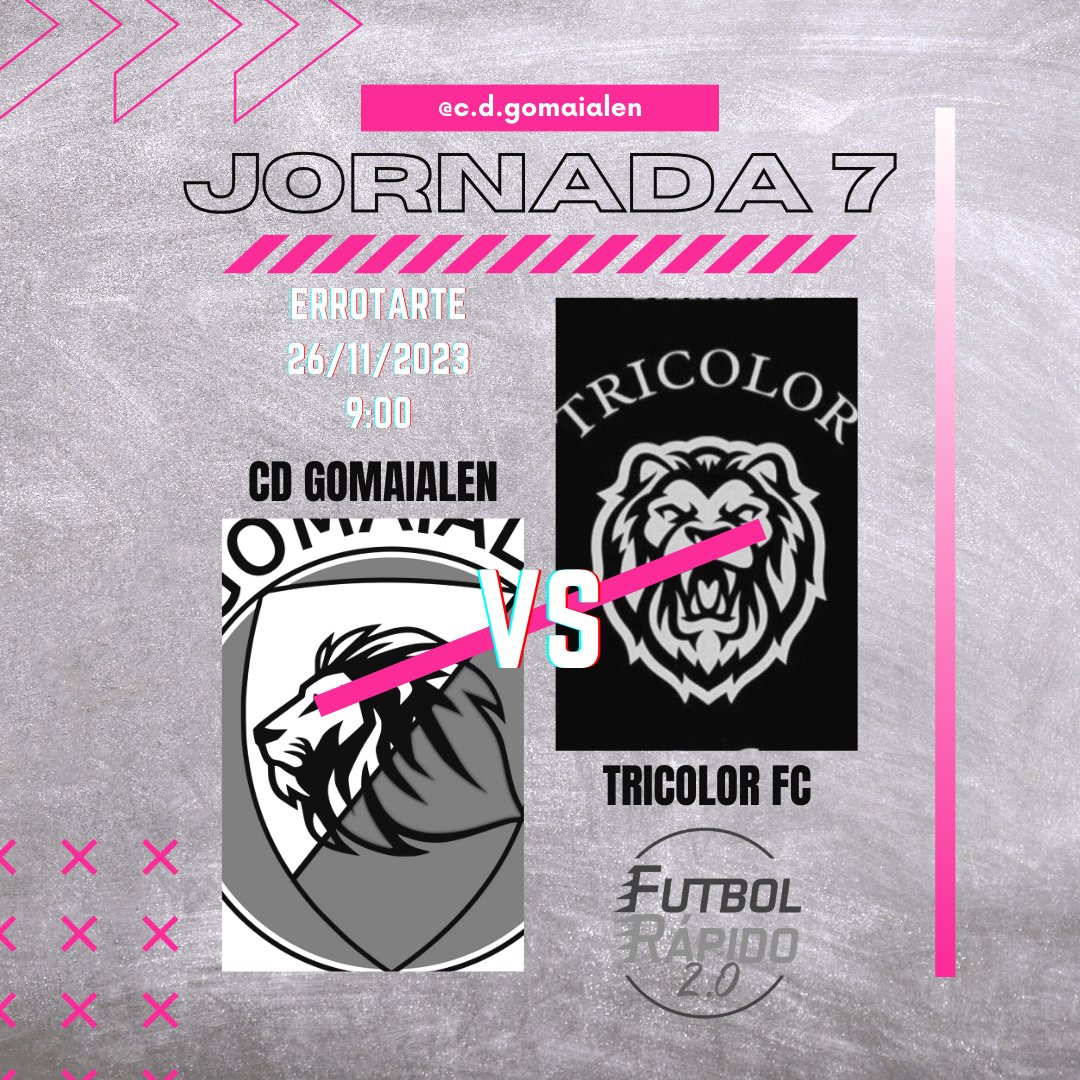 ⬜️ 𝐋𝐢𝐠𝐚 𝐝𝐞 𝐚𝐩𝐞𝐫𝐭𝐮𝐫𝐚 ⬜️
🏆 𝟏ª 𝐃𝐢𝐯𝐢𝐬𝐢𝐨𝐧 𝐁 🏆
🗓️ 𝟐𝟔-𝟏𝟏-𝟐𝟎𝟐𝟑 🗓️
🕚 𝟎𝟗:𝟎𝟎 🕚
🏟️ 𝐄𝐫𝐫𝐨𝐭𝐚𝐫𝐭𝐞 (𝐓𝐫𝐚𝐩𝐚𝐠𝐚) 🏟️
🟪𝐆𝐨𝐦𝐚𝐢𝐚𝐥𝐞𝐧 𝐯𝐬 𝐓𝐫𝐢𝐜𝐨𝐥𝐨𝐫 𝐅𝐂 ⬛
<a href="/GoMaialen1/">@GoMaialen</a>