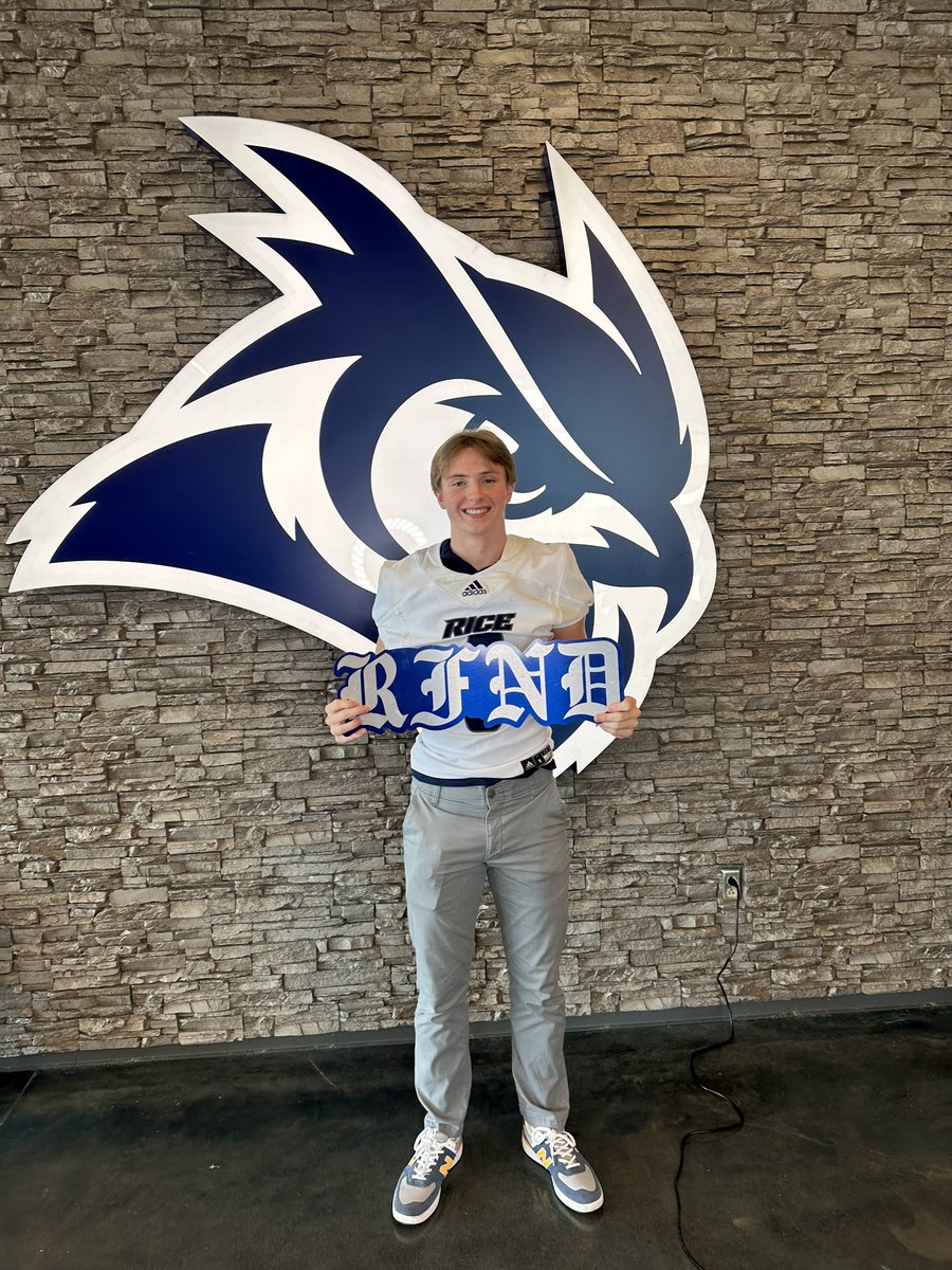 WhittenJen66386's tweet photo. Thank you Rice for the hospitality and having me come out for a gameday visit! I’m looking forward to coming back soon! #GoOwls #RFND @David_Stone43 @iCoachNash @SR_scouting https://t.co/VNKrtQdgVs