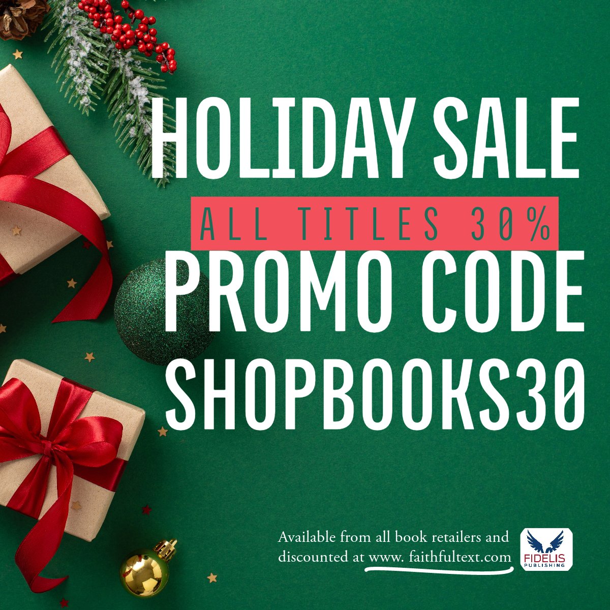 Use promo code SHOPBOOKS30 at faithfultext.com and enjoy 30% off all titles sitewide! Offer good until December 22! #Christmas2023