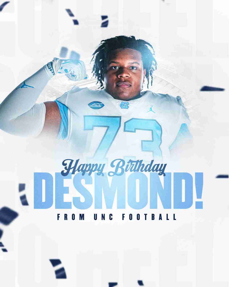 Desmondjack58's tweet photo. Thanks for the birthday wishes! @UNCFootball https://t.co/s1lmgu7dla