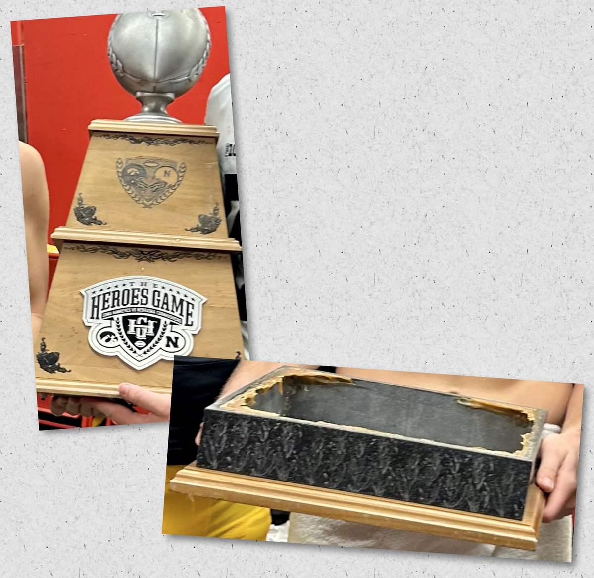 ScottDochterman's tweet photo. Looks like they’re going to need another Heroes Trophy. https://t.co/xqzSCyaZeP