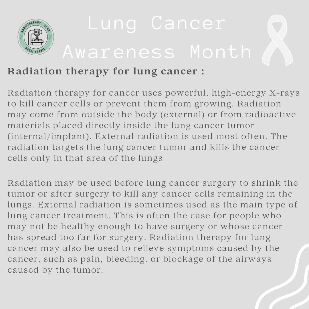 What is lung cancer?
What are the symptoms of lung cancer?
What are the diagnosis ways of lung cancer?
What is the radiation therapy of lung cancer?

#LungCancerAwarenessMonth