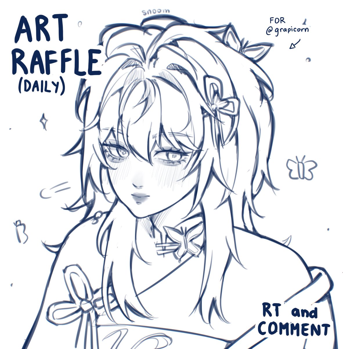 __snoom_'s tweet photo. Daily sketch raffle!! - DAY 6 💙

➜ retweet &amp; comment your oc
➜ followers only (new followers welcomed)
➜ enter again if u didn’t win !!!

day 5 winner: @ grapicorn 
#artraffle #raffle https://t.co/SyKR7UFqZd