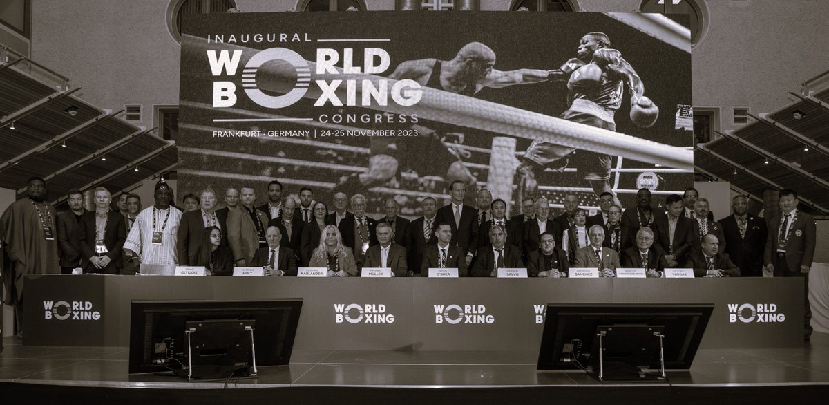 A historic day in Frankfurt at our inaugural Congress, attended by 26 members, which saw World Boxing vote for an Executive Board &amp; elect <a href="/BorisvdVorst/">Boris van der Vorst</a> as its first President.

worldboxing.org/boris-van-der-…

#TimeForWorldBoxing #WorldBoxingCongress2023 #Frankfurt2023 #OlympicBoxing