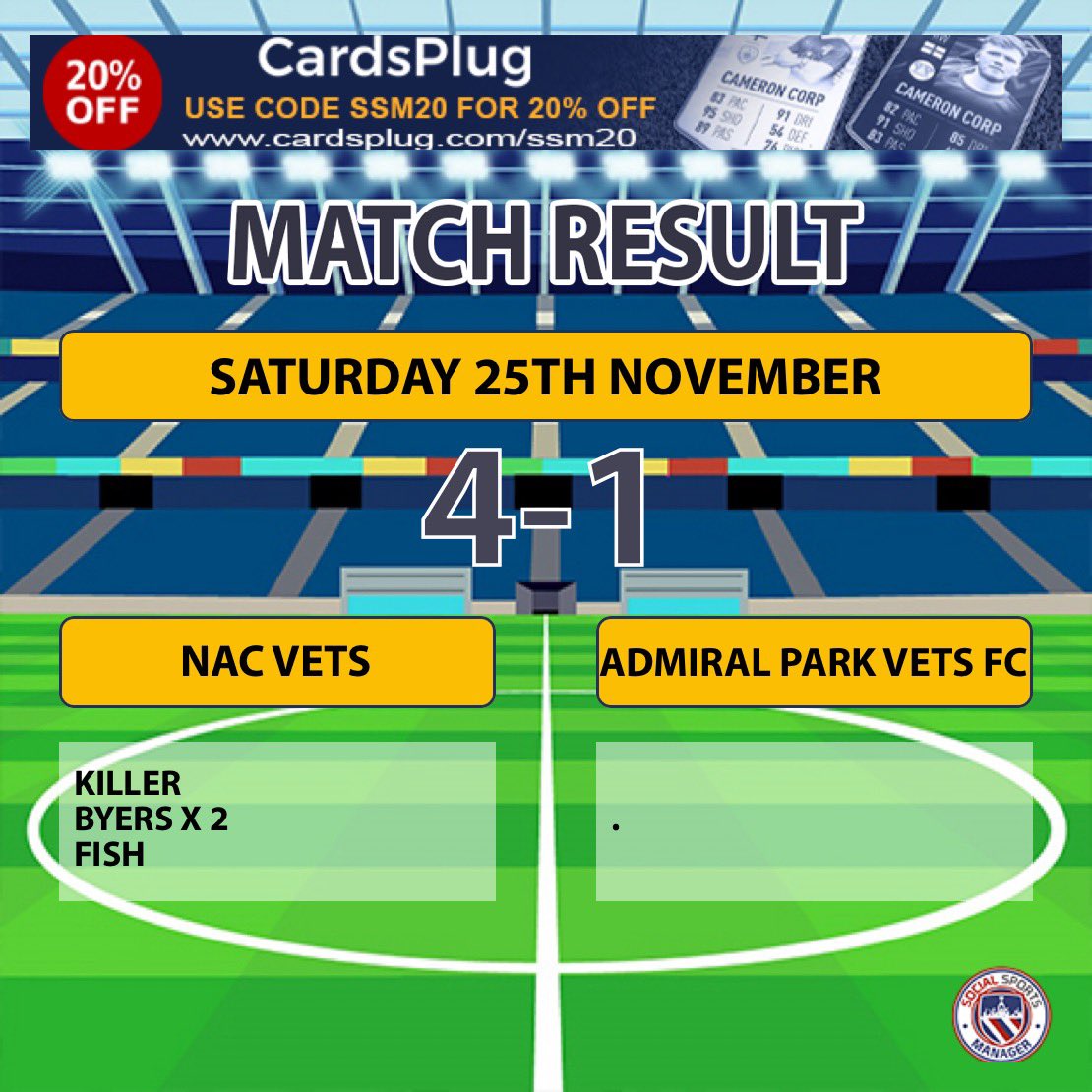 Quality from the lads today, coming back from 1-0 down showing character to run out 4-1 winners against @AdmiralParkVets 💪🏻💪🏻💪🏻

#UTFN💛