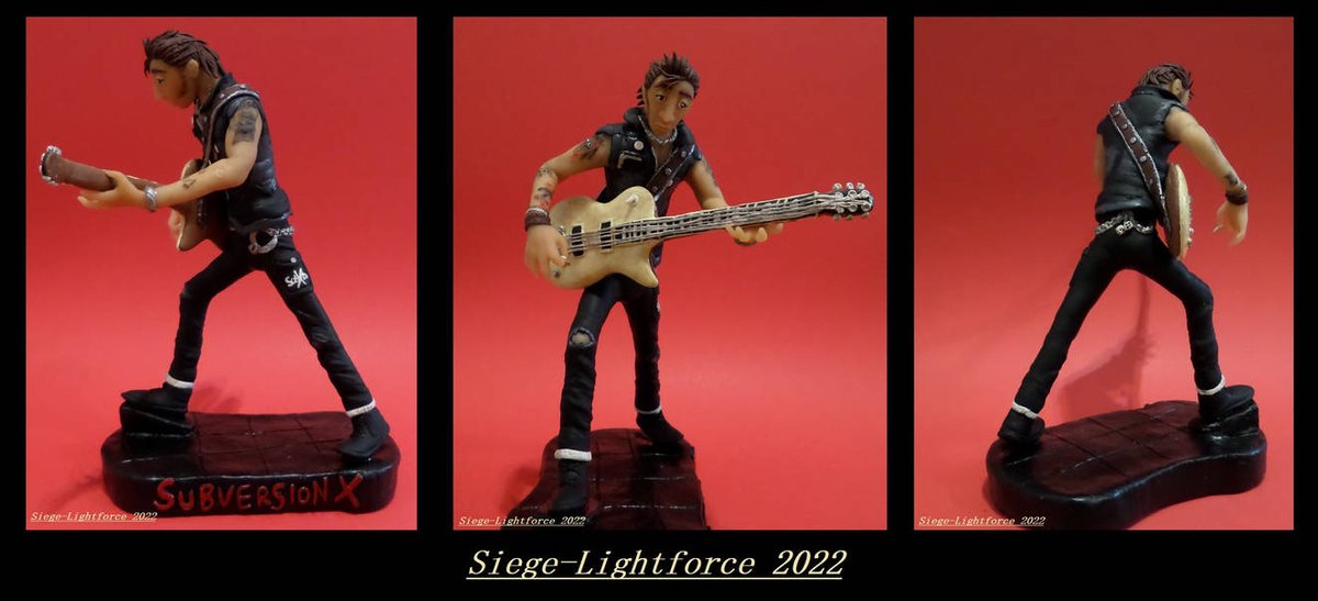 SiegeLightforce's tweet image. Subversion X, 2022, a request from a musical group🤘

#art #sculpture #sculpey #SubversionX #music