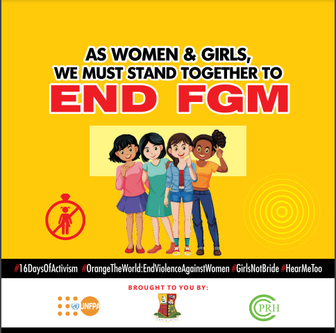 Let's Join hands! Let's unite in a powerful stand against Female Genital Mutilation. Our strength lies in solidarity. Together, we can break the chains and protect the rights of women and girls. Say NO to FGM! 🚫👭 #EndFGM #16DaysOfActivism #GirlsNotBride @cprh5 @UNFPANigeria