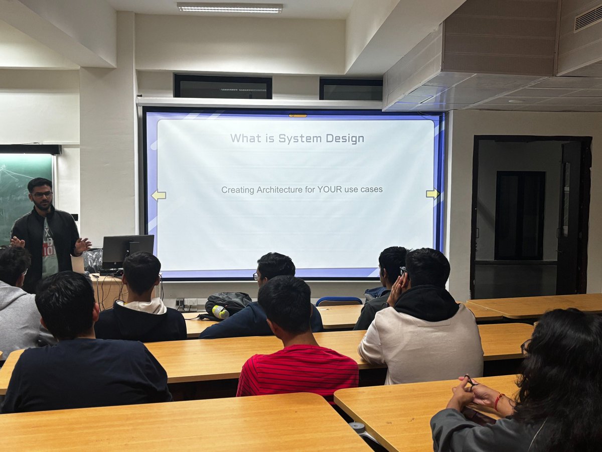 devluplabs's tweet photo. Explored the world of System Design with @jaiminsg at DevlUp Labs!  We delved into the basics of System Design and its crucial role in the tech. Plus, we gained practical insights through hands-on examples showcasing its real-world impact.
#opensourcecommunity #SystemDesign https://t.co/pCVjwTKvRT