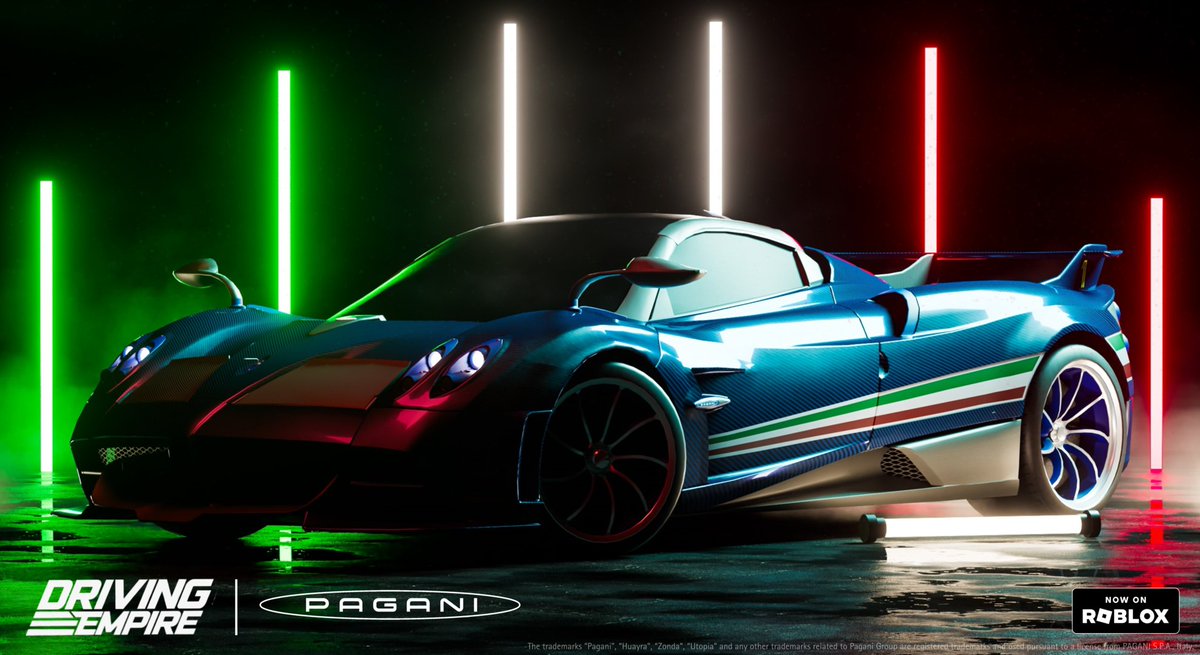 We've teamed up with Pagani Automobili to bring the legendary Hypercars into Driving Empire! 🎉

Check out our release article for the full reveal! 👀🔥
voldex.com/blog/pagani-jo…

Check out the update! 🎮
roblox.com/games/33516743…