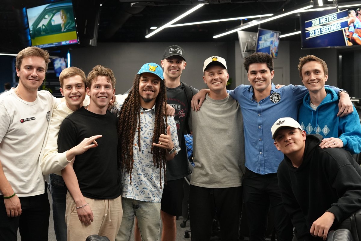 TheNextGenPoker's tweet photo. We scoured the country for the newest and best creators in the poker space and brought them all to the heart of poker… TEXAS!!

We played a wild livestream against these studs and can’t wait to show y’all the vlog we’ve been working on from it. https://t.co/23Kmb7hMg3