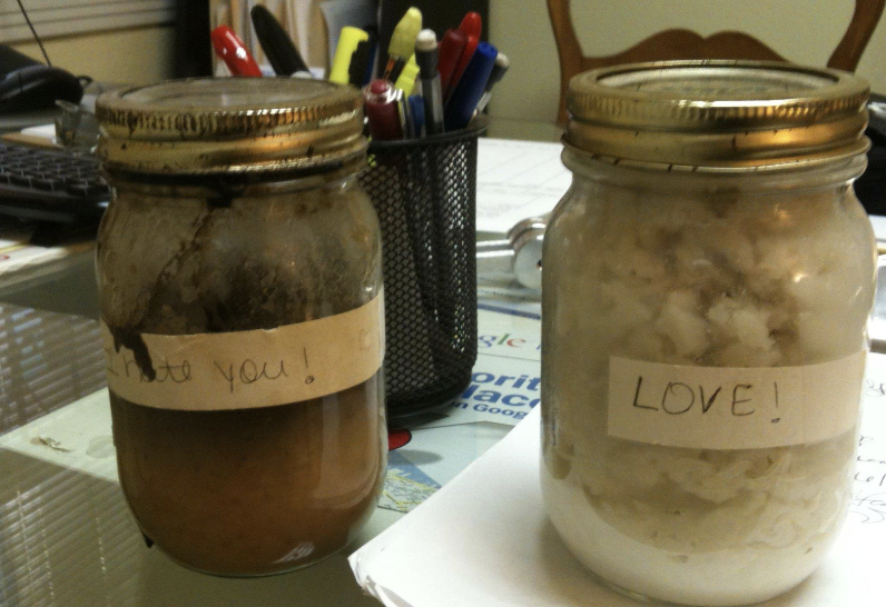 AlpacaAurelius's tweet photo. anybody can try this experiment

rice in water in a mason jar

write i hate you on one and love on the other

water has memory that takes on frequencies

99% of the molecules in are body our water. careful what you think https://t.co/qowPft7HVu