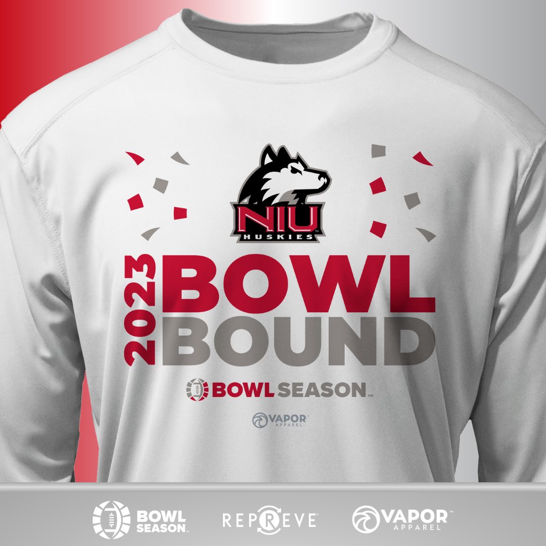 BowlSeason's tweet photo. GO HUSKIES! @NIU_Football is officially #BowlBound 🎉
#BowlSeason #BowlGames #BowlEligible #SixWins #NIUFootball #NIUHuskies #PackPride #MAC #Football #Gameday #Repreve #VaporApparel #RecycledFiber #CollegeFootball #ESPN #Explore #ExplorePage https://t.co/ibvX2vVJCv