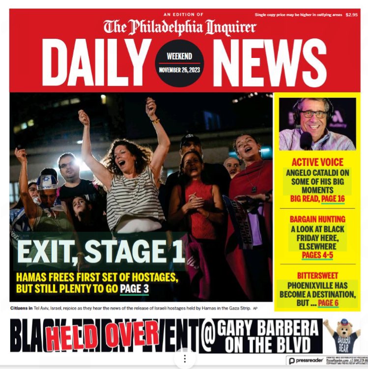 Presenting Sunday’s front page from: #ThePhiladelphiaInquirer Exit, stage 1 For additional #TomorrowsPapersToday and past editions of newspapers and magazines, explore: tscnewschannel.com/category/the-p… #buyanewspaper