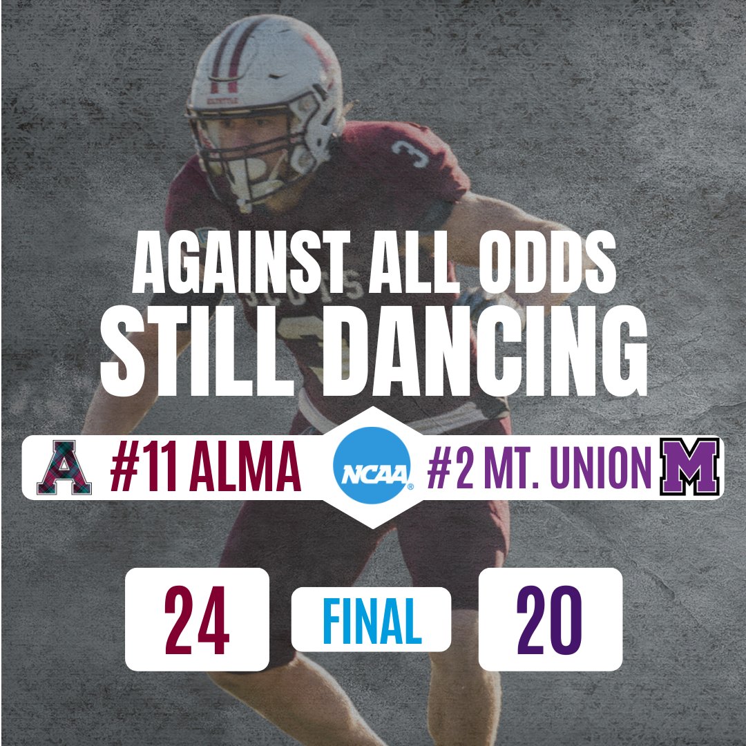 AGAINST ALL ODDS. #11 Football shocks the DIII Football world, upsets #2 Mount Union, and..... is STILL. DANCING. #SCOTSWIN