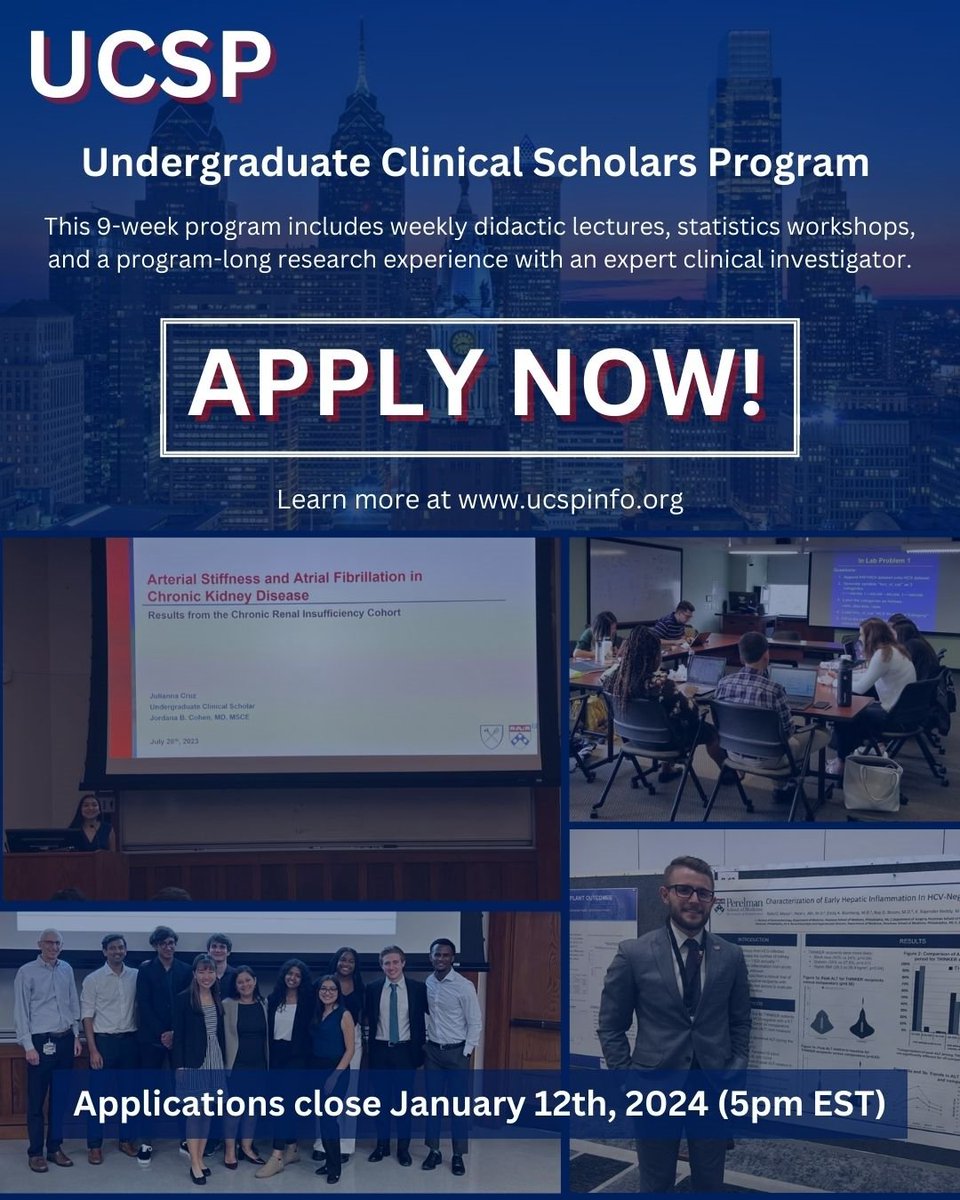 Are you in college, teach college students, have a college student, etc who is interested in clinical research, epidemiology, biostatistics-AND being part of a great program &amp; family?
*PLEASE* share widely!
Applications open &amp; we'd love to hear from you!