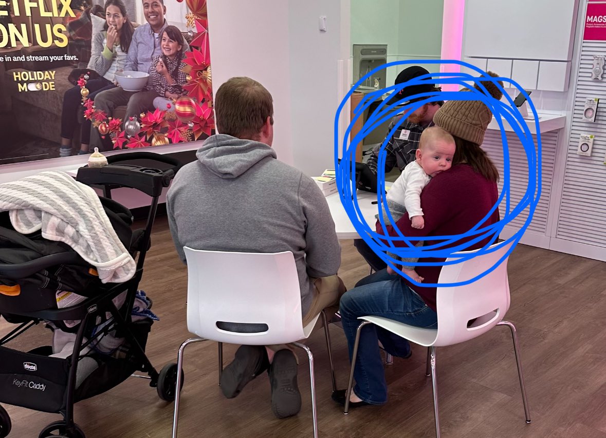 Gilford, NH. 

This Lil’ Dude came in, demanding to be ported-IN from Straight Talk. 

We eventually calmed him down and helped him…
<a href="/RonSmitty15/">Ron Smith</a> <a href="/ChappyCLT/">Matt Chappell</a>