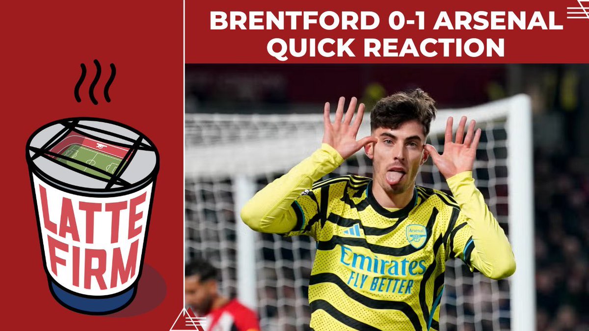 LatteFirm's tweet image. NEW #QuickReaction Brentford 0-1 Arsenal

🔴 1-0 to the Arsenal. KAI HAVERTZ! At the death!
🔴 Ramsdale clean sheet - but with a shaky moment.
🔴 Are low blocks going to be a problem for us?
🔴 Arteta racks up 200 games in charge!

🎥 Enjoy. Share: youtube.com/live/Uu1oRJoOB…

❤️☕️
