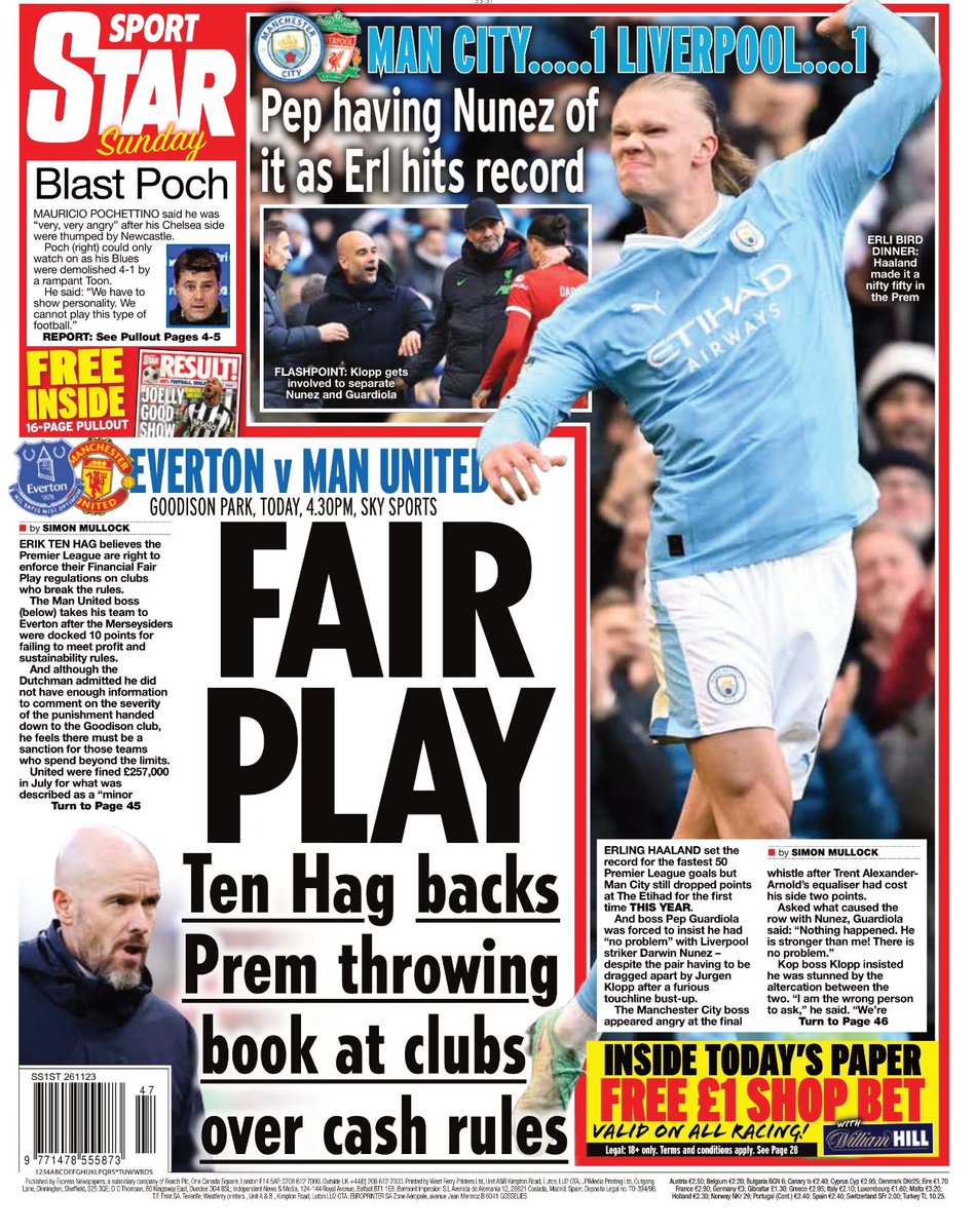 Presenting Sunday’s back page from: #DailyStar Sunday Everton v Man United For additional #TomorrowsPapersToday and past editions of newspapers and magazines, explore: tscnewschannel.com/category/the-p… #buyanewspaper