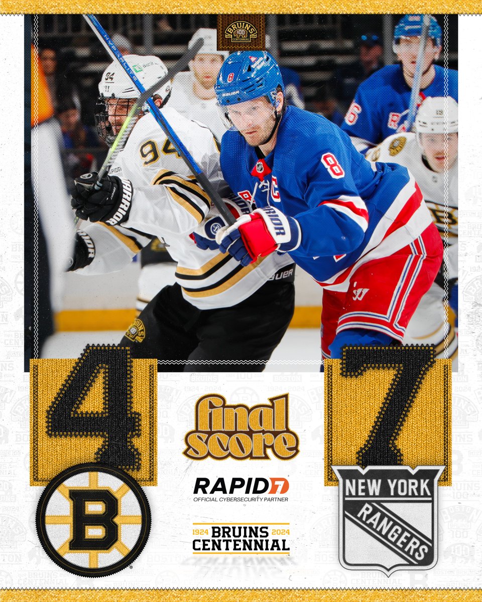 NHLBruins's tweet photo. The final. https://t.co/2VeDCVnews