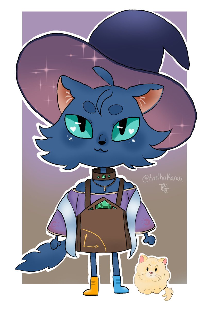 Torihakarau_art's tweet photo. Congrats on your 2D model debut @Fanta_Reads 💜💜you look magical and the cat pngs were so cute TwT #ReadsArt https://t.co/Wnq1G3fO48