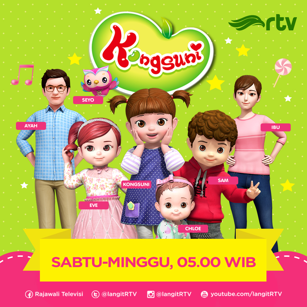 langitRTV's tweet image. Kongsuni bakalan ngajak kalian untuk menyelamatkan Chloe hari ini!💕💕

Nantikan Sinema Ceria : KONGSUNI pagi ini pkl. 05.00 WIB hanya di RTV Makin Cakep

#RTVDigital #Kongsuni #RTVChloe