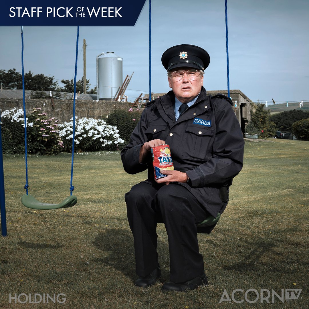 There may be no new #TheGrahamNortonShow episode today, but you can still get your Graham fix on Acorn TV! Based on his debut novel by the same name, #Holding follows PJ Collins, a gentle policeman who fills his days with comfort food and half-hearted work.