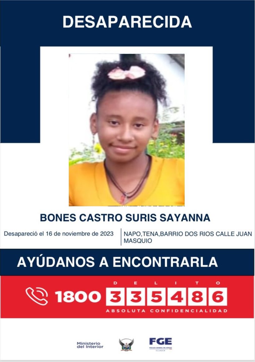 #Urgente mi sobrina  se encuentra desaparecida.