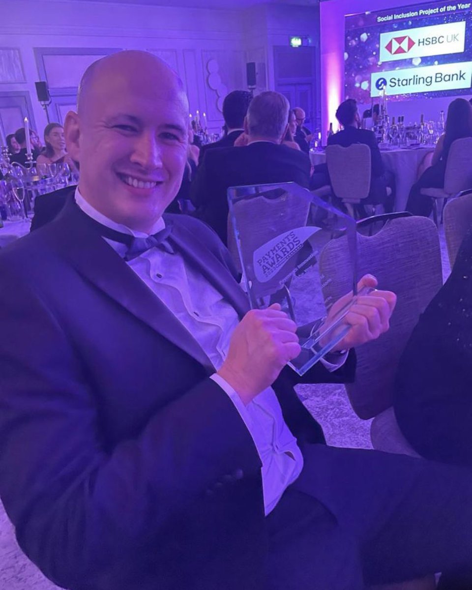 We only went and Won! 

“Payments innovation of the year 2023” 

Here’s our CTO with the trophy after being announced at the national Payments awards 2023. 

An honour to win such an award especially going up against some excellent house hold name candidates. 

Well done to all!
