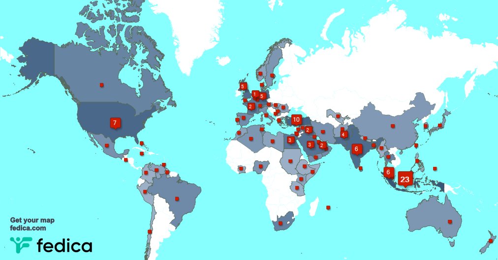 I have 28 new followers from Egypt 🇪🇬, and more last week. See fedica.com/!ImmerGueler
