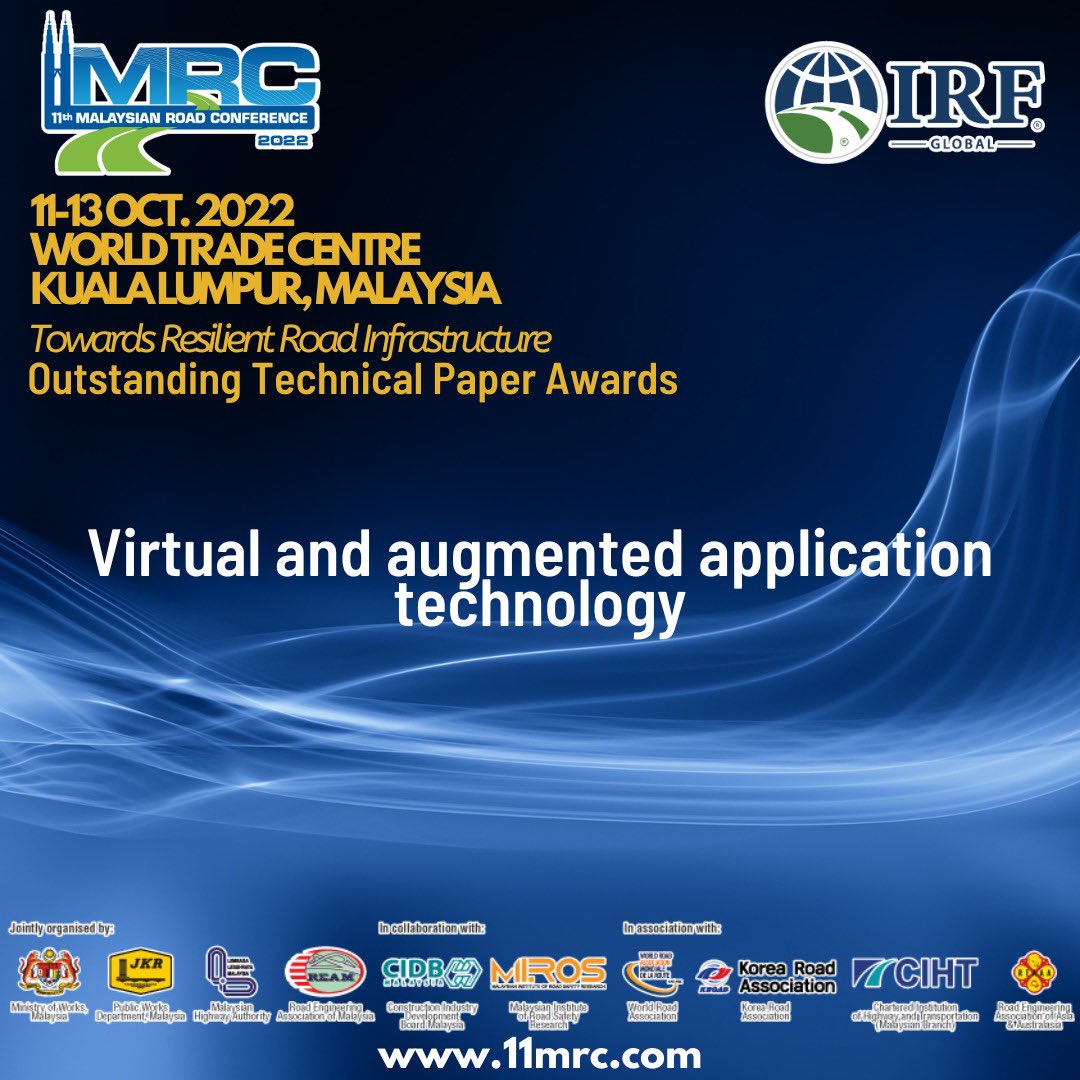 13thMRC's tweet photo. Join us at the 11th Malaysian Road Conference & Exhibition 2022 and 4th International Road Federation Asia-Pacific Regional Congress.
Save the date!
โ
11-13 October 2022
โ
World Trade Centre, Kuala Lumpur, Malaysia
#11thmrc #kkr #jkr #ream #cidb #llm #miros #ciht #malaysia https://t.co/Hl4HCErA2K