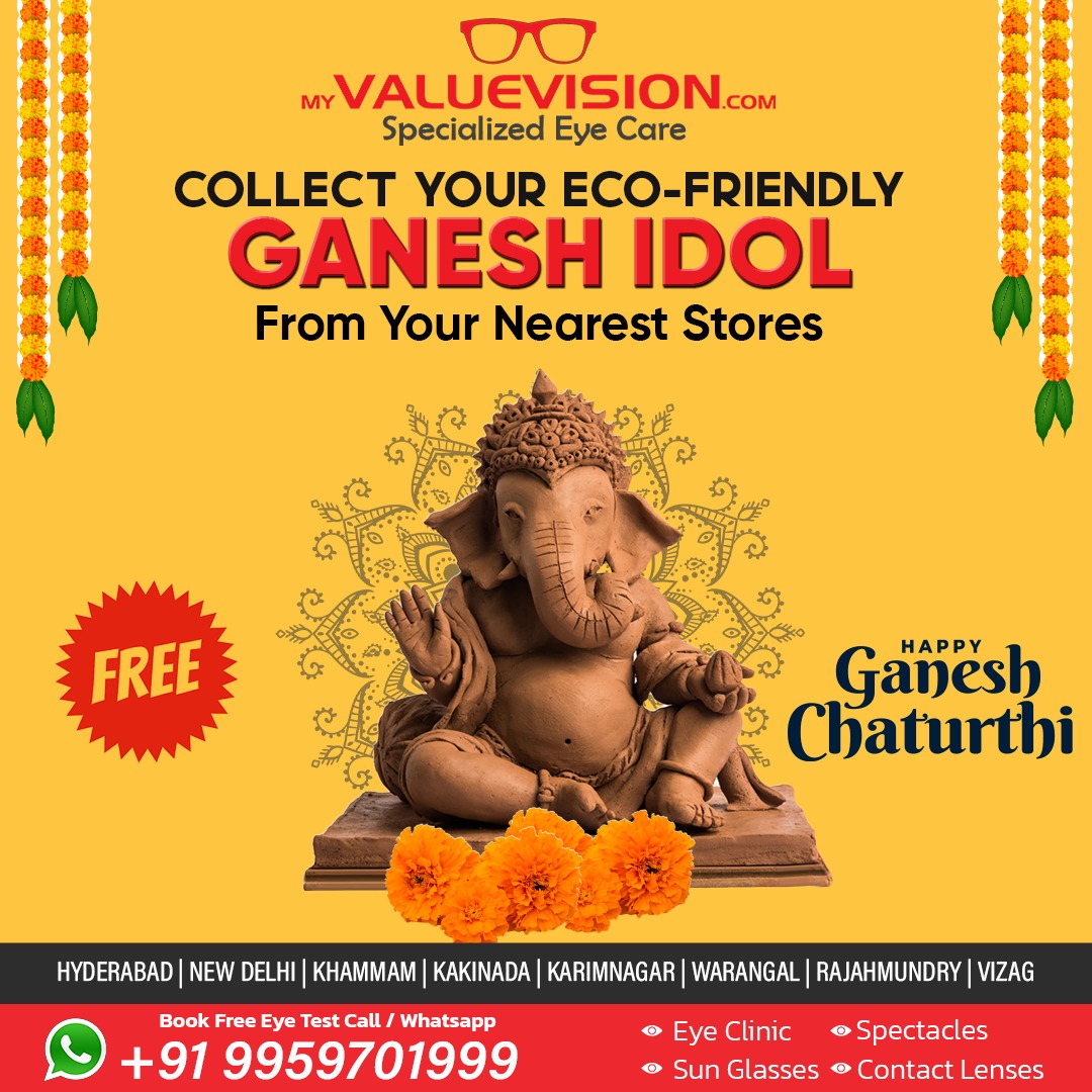 valuevisionhyd's tweet photo. FREE GANESH IDOL
COLLECT YOUR ECO-FRIENDLY
GANESH IDOL FROM YOUR NEAREST STORES

VISIT OUR NEAREST STORE
🌐https://t.co/1CkrpUtQ5s
📞Contact: 9959701999
#happyganeshchaturthi#gogreen#eco-friendly ganesha#happyvinayakachavithi #myvaluevision #onlineopticalstore#contactlenses https://t.co/tSBKck7Bja