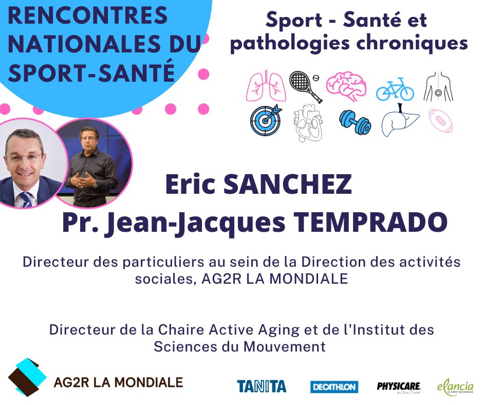 10 spt 2022 à l’@INSEP_PARIS
Conférence d'Éric SANCHEZ et de Pr. Jean-Jacques TEMPRADO « Présentation de la démarche de prévention pour les activités sociales d’AG2R".
Inscription : lnkd.in/eBgzd7_w
<a href="/AG2RLAMONDIALE/">AG2R LA MONDIALE</a> <a href="/TANITAofficial/">株式会社タニタ</a> @elanciafitness @PhysicareTeam <a href="/Decathlon/">Decathlon</a>