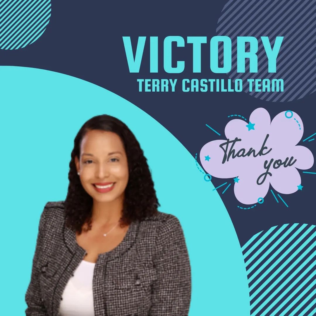 “Thank you for the incredible support. We did it!”

#election #won #victory #terrycastillo #district1