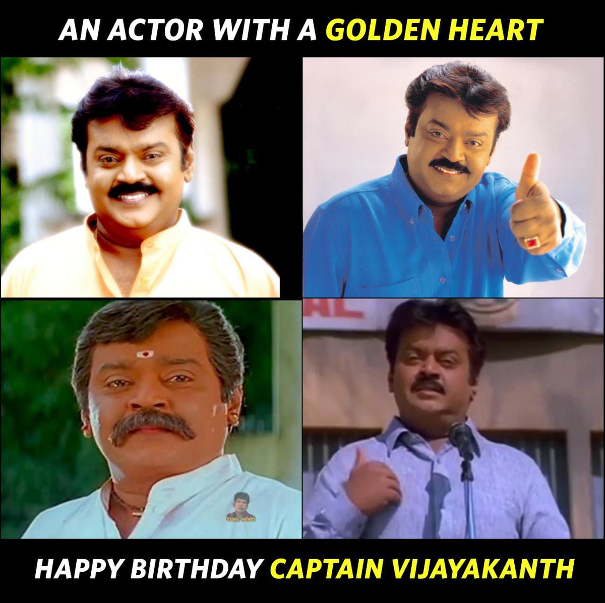 HBD @iVijayakant 😍

#HBDVijayakanth #HappyBirthdayVijayakanth #CaptainVijayakanth #IGWishes