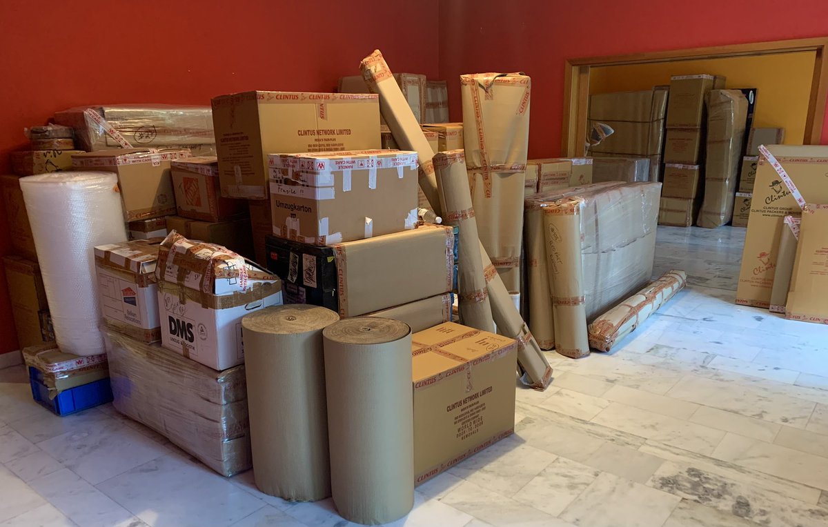 WalterJLindner's tweet photo. Moving between continents essential part of diplomatic nomad’s life…still, move nr 12 (Delhi to Berlin) taking particularly long. It’s almost 10 weeks since packing in Delhi’s Chanakyapuri (mid June) &amp; container still on sea/rail/road, but hopefully arriving this weekend😃 https://t.co/79cYveo26Y