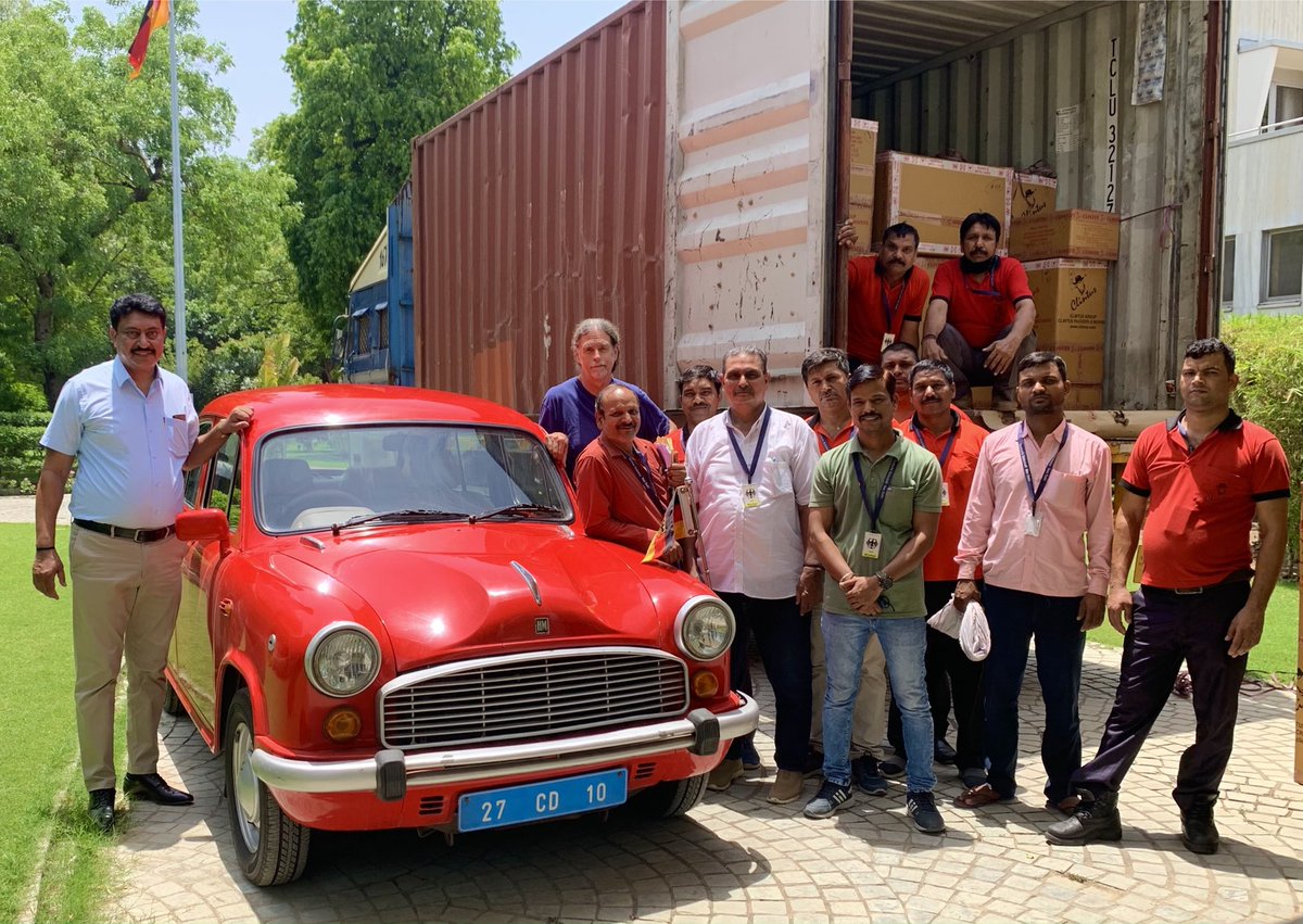 WalterJLindner's tweet photo. Moving between continents essential part of diplomatic nomad’s life…still, move nr 12 (Delhi to Berlin) taking particularly long. It’s almost 10 weeks since packing in Delhi’s Chanakyapuri (mid June) &amp; container still on sea/rail/road, but hopefully arriving this weekend😃 https://t.co/79cYveo26Y
