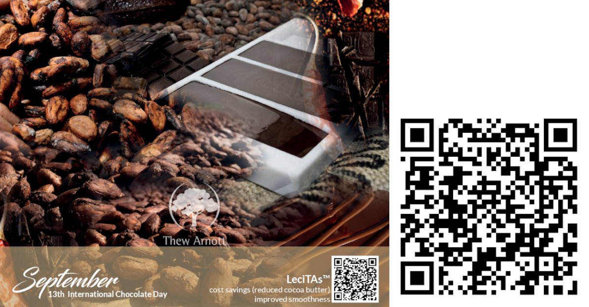In our monthly series of food holidays we have on September 13 the International Chocolate Day. 

Lecithin - one of the most versatile nature derived additives - is a key ingredient to improve smoothness but also allows for better processing.
#foodadditives #lecithin #chocolate