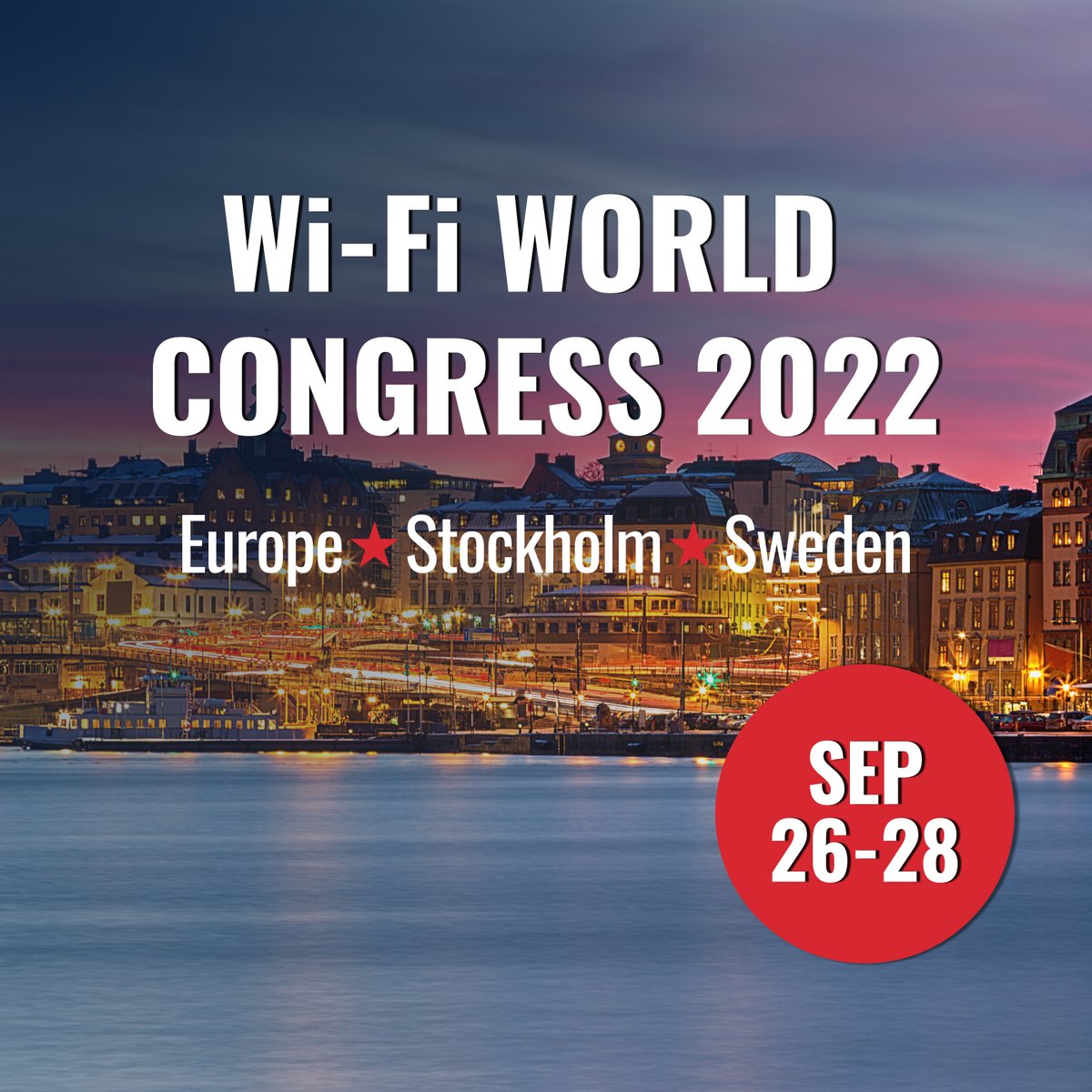 The Wi-Fi World Congress is the world’s premier Wi-Fi industry event – and Bumbee Labs will be attending as a keynote speaker &amp; exhibitors!

When: September 26-28 
Where: Stockholm, Sweden

🔸 More info here: ow.ly/nsCB50KjL3W

#Stockholmsmässan #sweden #techevent