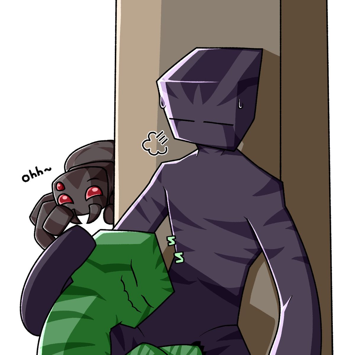 Curious Mob gang taking a break
#Minecraft #art