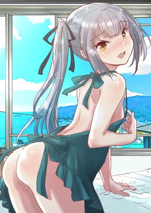 さわやかモーニングエプロン霞ちゃん描きました
昔描いたやつのリメイク作品となっております 