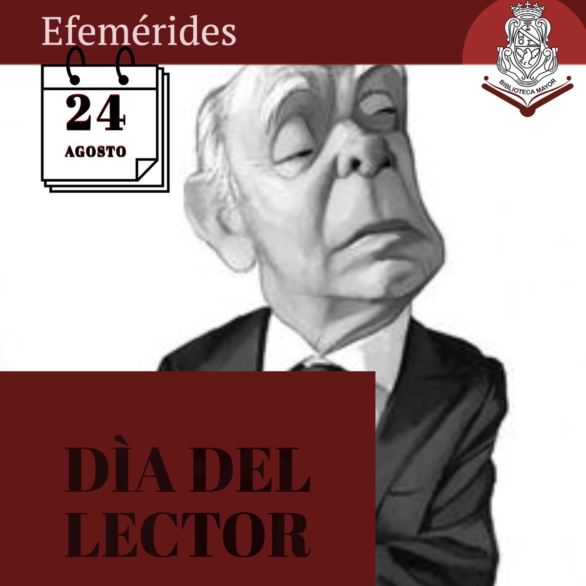 bmayorunc's tweet photo. #efemérides #EfemeridesDeHoy #Efemerides  #diadellector 
 El 24 de agosto se conmemora el Día del Lector y la Lectora, en homenaje al nacimiento del escritor argentino Jorge Luis Borges, que cumpliría hoy 123 años. https://t.co/seRrZn5Rz8