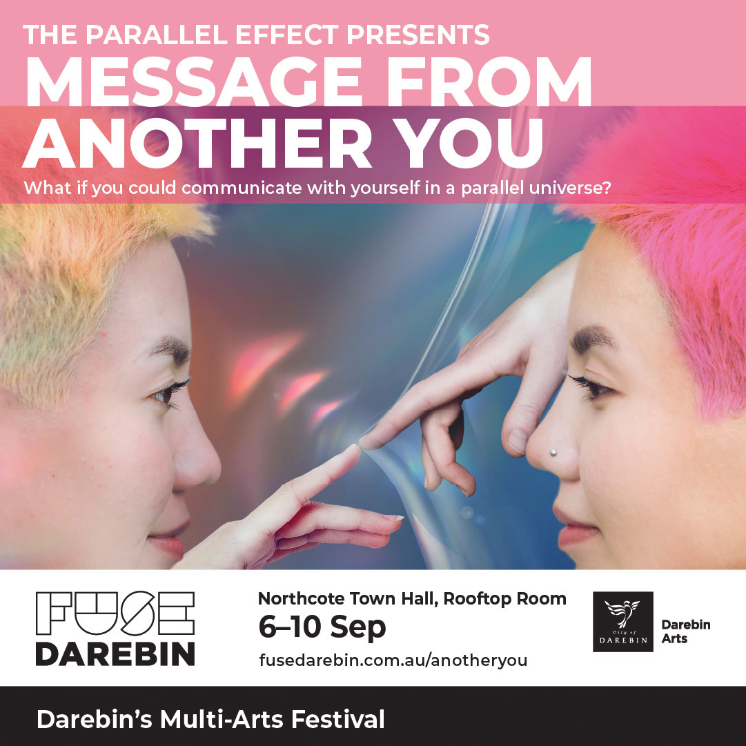 fusedarebin's tweet photo. Message from Another You is a highlight of FUSE, where audiences have the chance to interact with themselves in a parallel universe. Stay tuned for an exclusive Q&amp;A with the show's Daz Chandler. Meanwhile, book your tix now: https://t.co/UoTqboCD4M
Info: https://t.co/crz1cRW73z https://t.co/t9Ue4yKowa