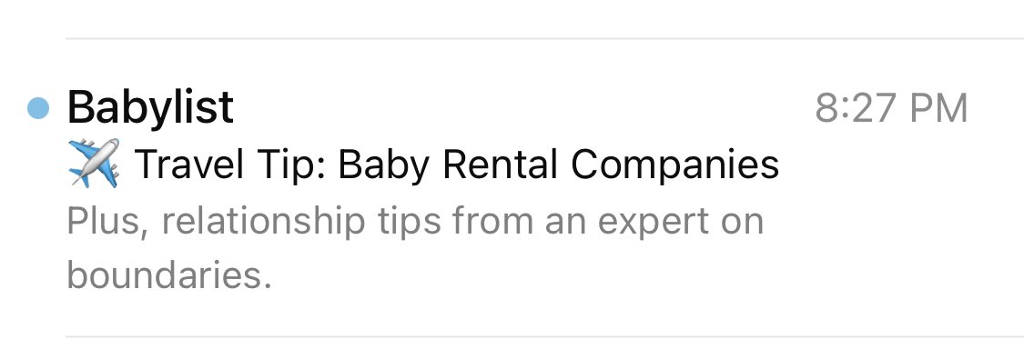 Definitely rent a baby for travel. Pro tip <a href="/babylist/">Babylist</a> 😂
