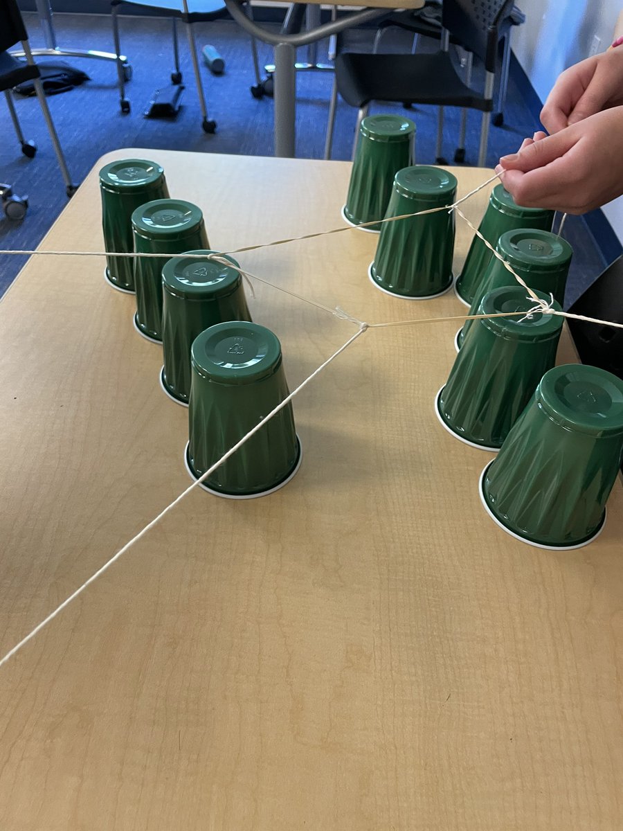 sparkslatermath's tweet photo. School started Monday which means it’s time for the cup stacking challenge! https://t.co/s4vXyA6Uoo