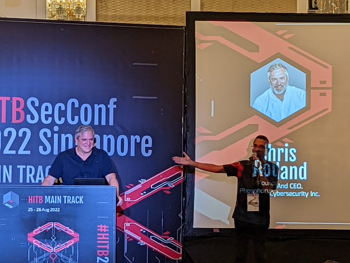 HITBSecConf's tweet photo. #HITB2022SIN has officially begun! Keynote 1 with @chris_rouland now underway in Ballroom 1! https://t.co/CviB154YCG