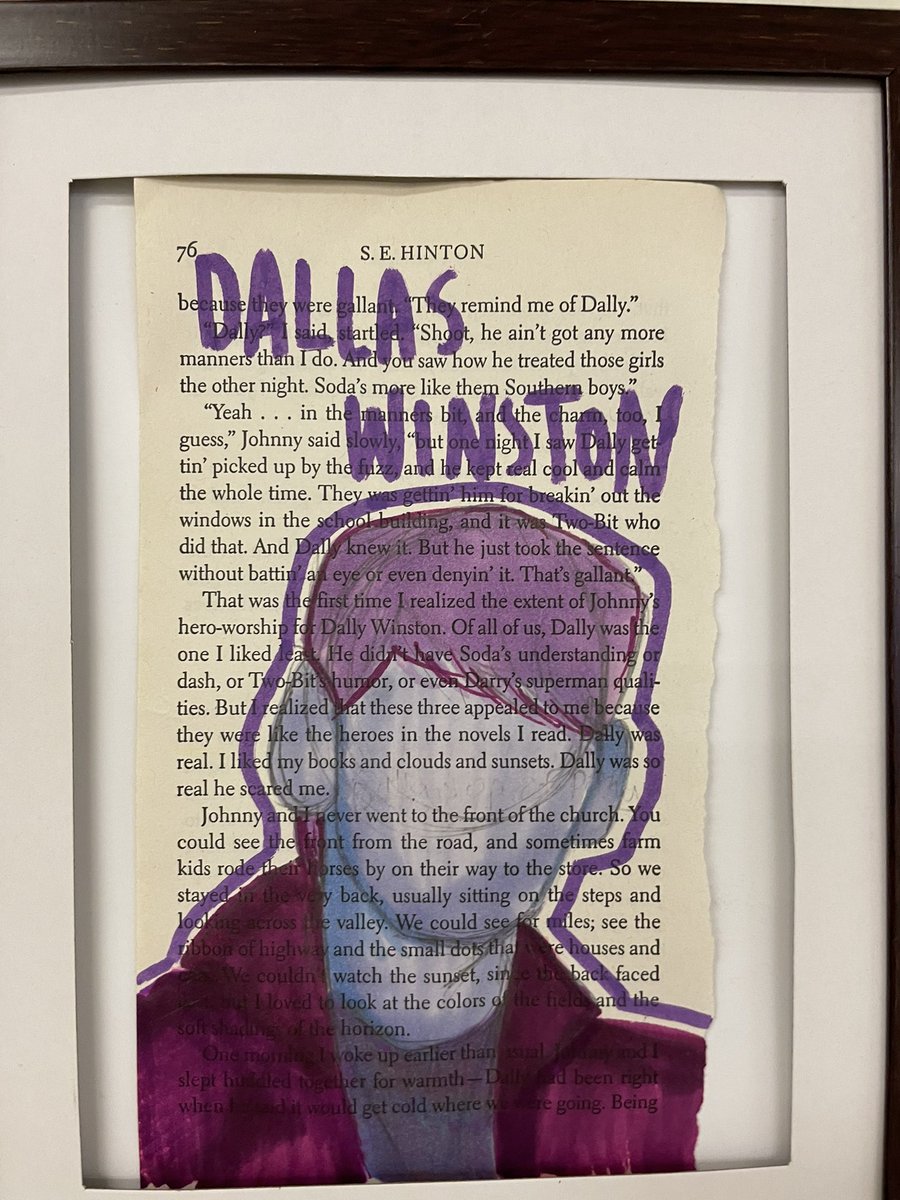 146reads1's tweet photo. I about fell down when I saw these student created, novel inspired pieces of art 🖼 @WashingtonD86 in an ELA classroom. I cannot wait to get #TheOutsiders into the hands of our readers! ❤️📚#charactersmatter #nothinggoldcanstay @se4realhinton @OutsidersHouse https://t.co/sEKgjujSRZ