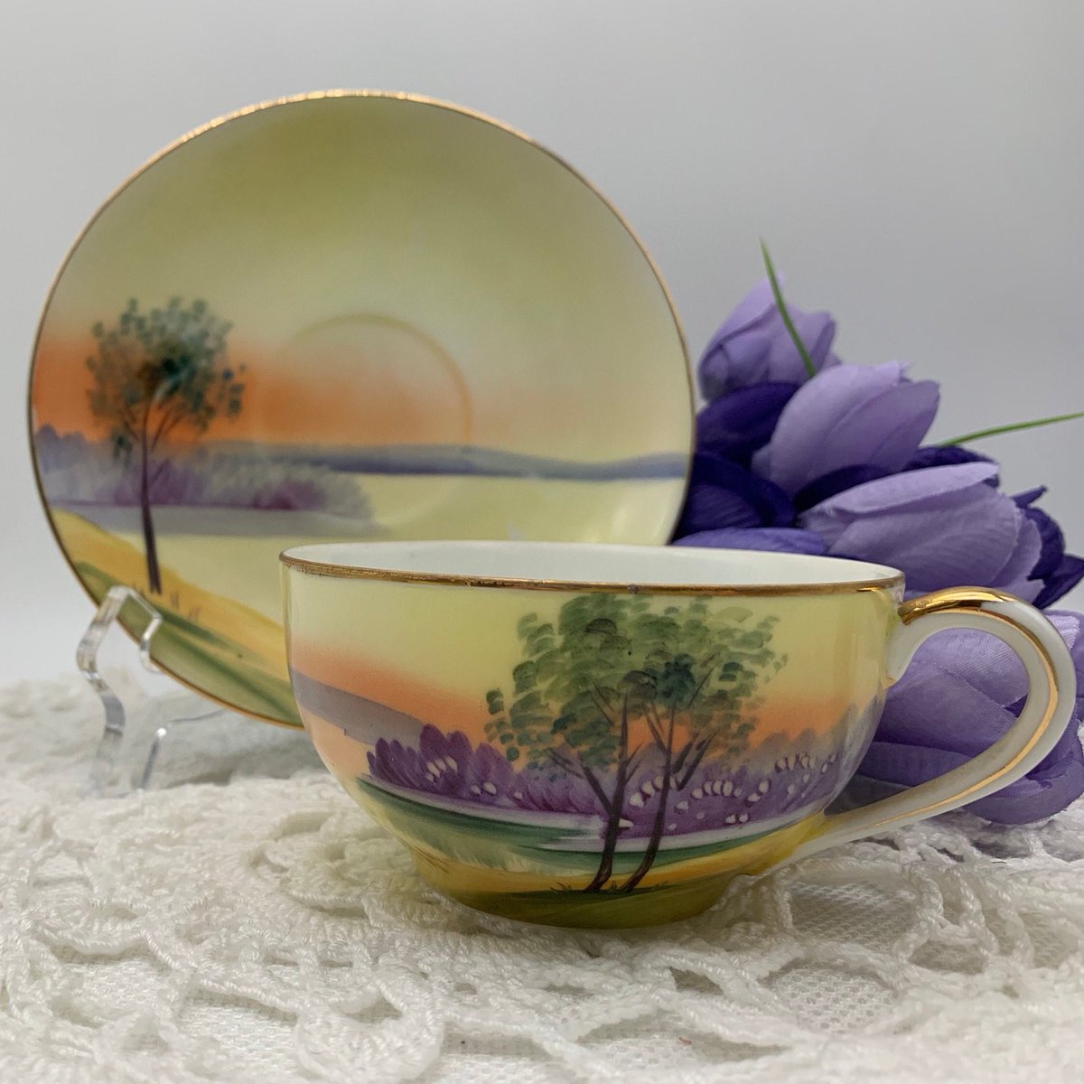 LilyDogAntiques's tweet photo. Excited to share this item from my #etsy shop: Vintage Nippon Hand Painted Teacup Saucer LOT A #porcelainteacup #nipponteacupset #vintageteacup #teacupcollection #handpaintedteacup #teacupsaucerset #beautifulteacupset #antiquenipponcup #nipponteacupsaucer https://t.co/YZWQQtPhL4 https://t.co/IWzqZitShL