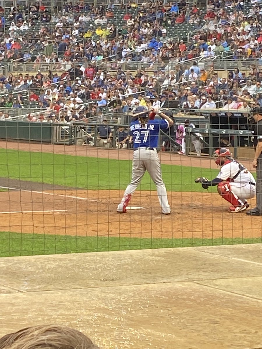 We were sitting in the third row when that Mayza injury took place. It looked awful and ugly.  He is #nextlevel to be able to be back pitching tonight. Wow. #bluejays