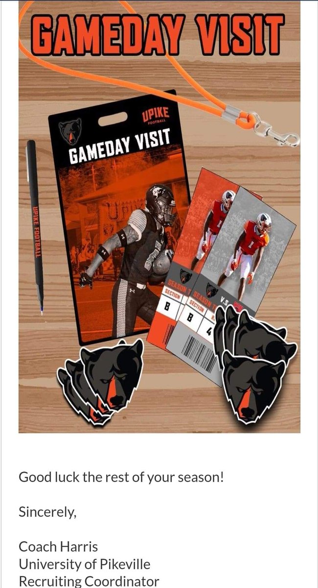 Thank you @CoachMikeHarris for the gameday invite. I will be attending September 17th. @TigerMinor @CoachTullo @GrindLab @Coach_Metcalf @CoachAbrams